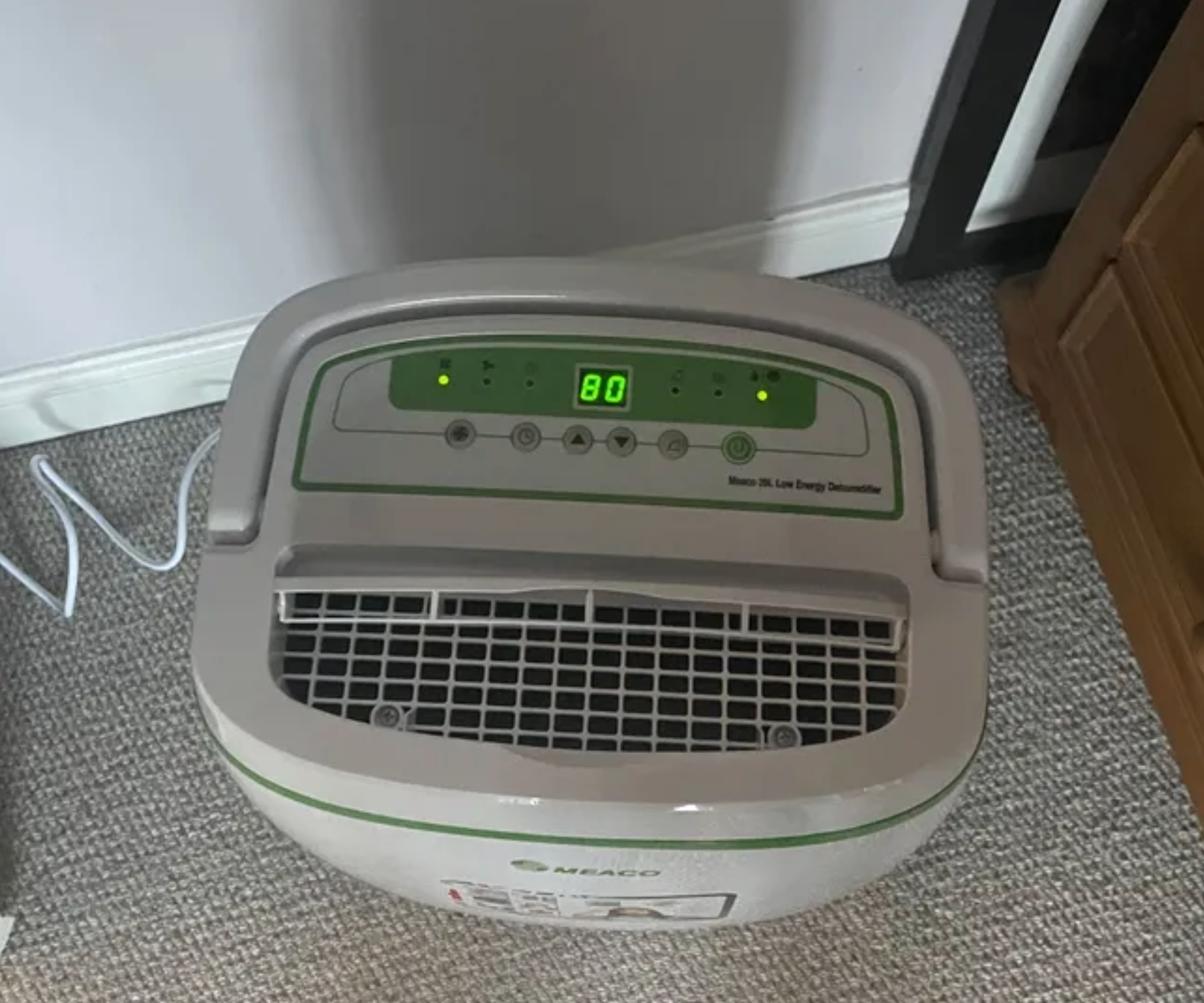 Meaco dehumidifier on the floor