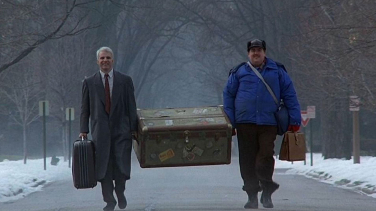 Steve Martin y John Candy en Aviones, trenes y coches