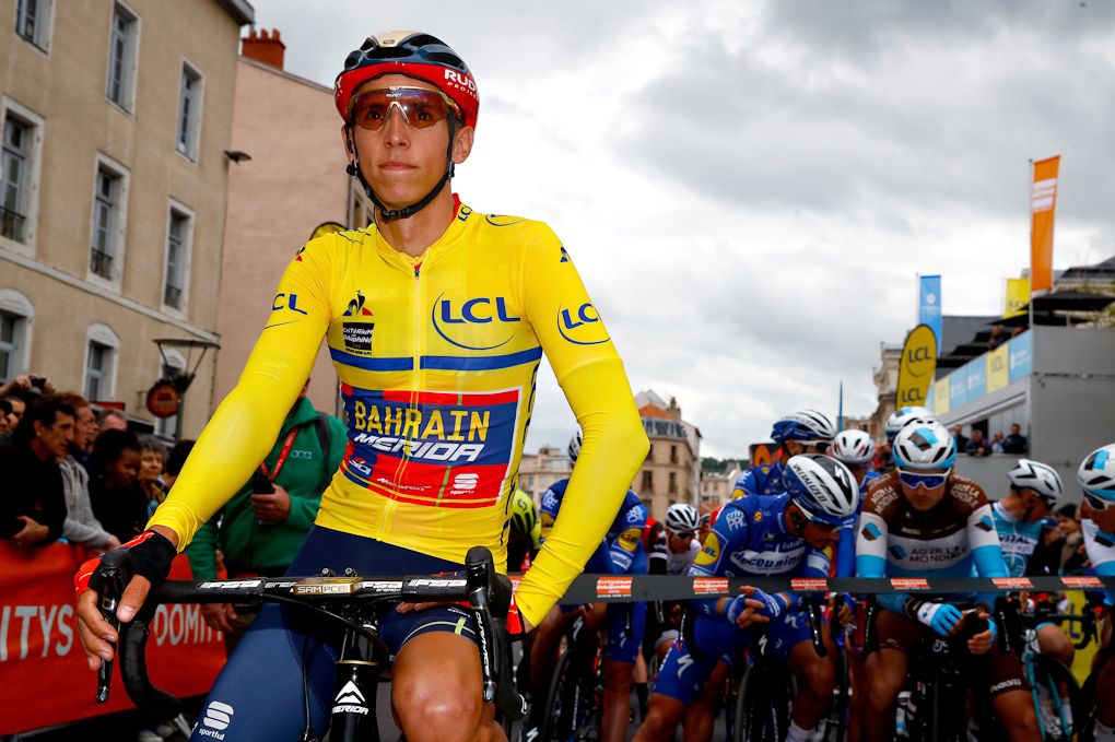 Dylan Teuns before the start of stage 3 at Dauphine