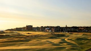 St Andrews Old Course pictured in the evening sunshine