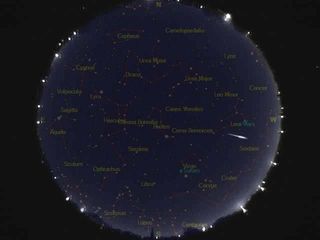2012 Lyrid Meteor with Sky Map