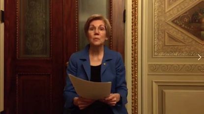 Sen. Warren reads a letter from Coretta Scott King off the Senate floor