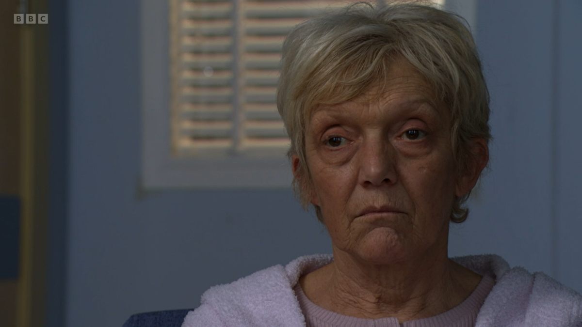 EastEnders Jean Slater looking sad