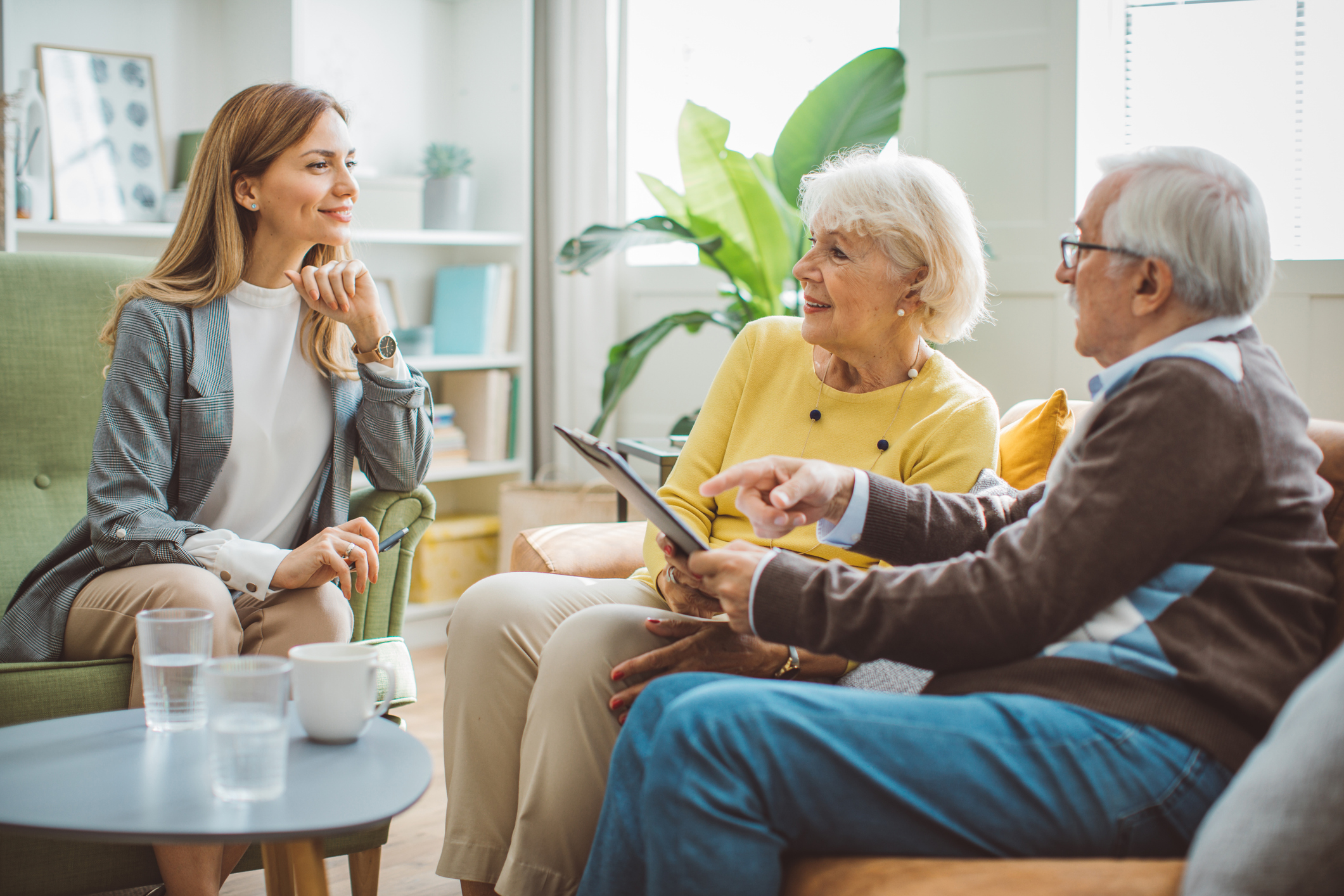 Couple meeting with a financial advisor