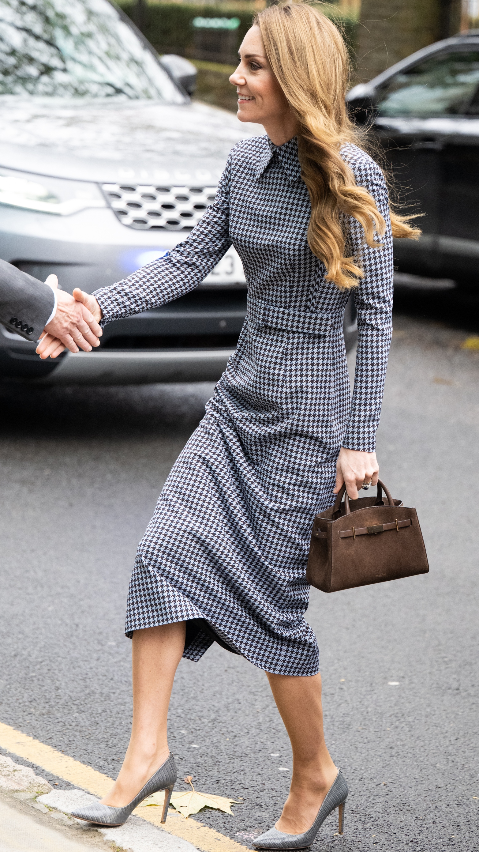 Catherine, Princess of Wales arrives to visit children's mental health charity Anna Freud at Anna Freud Centre on November 27, 2025