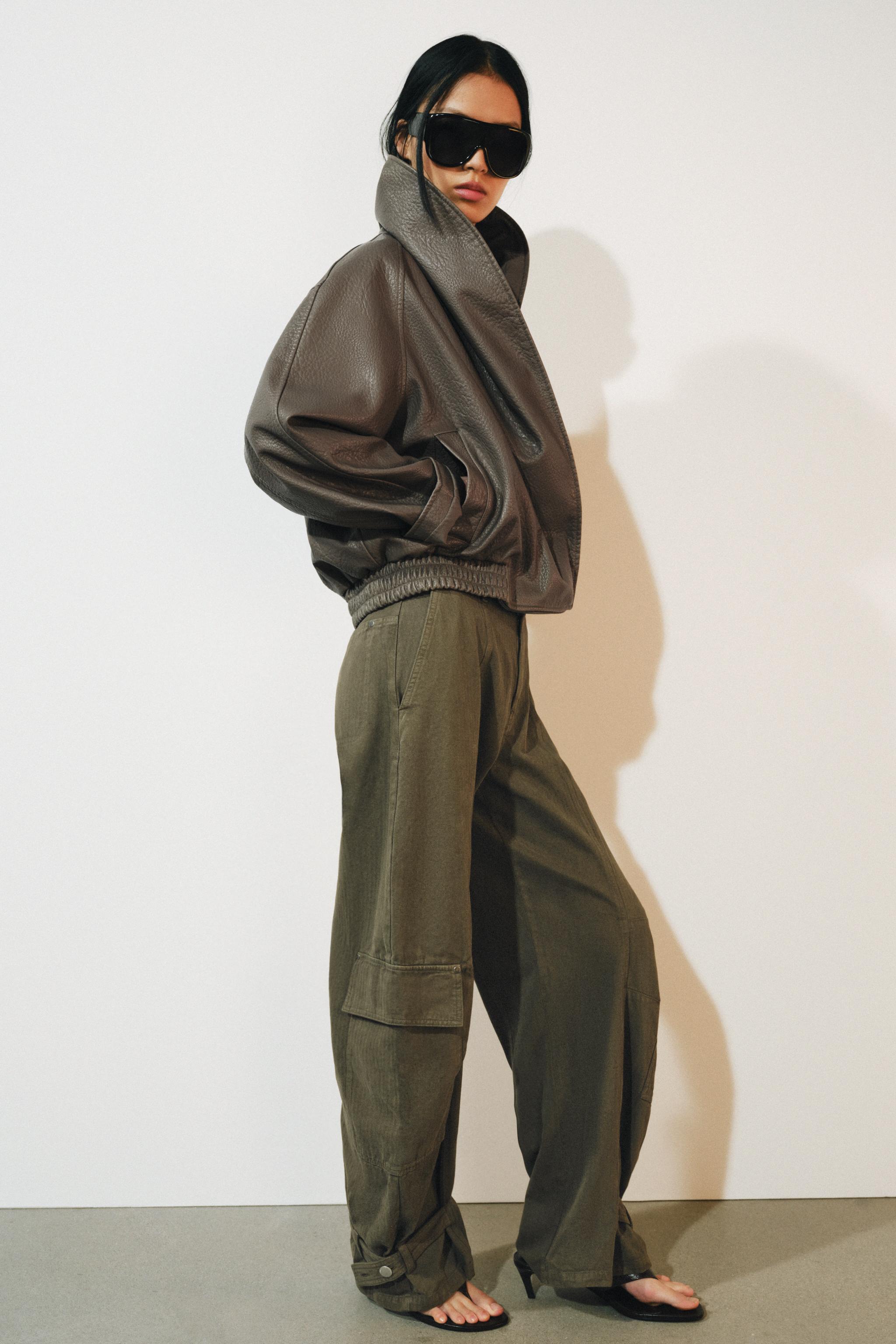 Zw Collection Barrel Cargo Pants - Khaki - 26 (us 2)