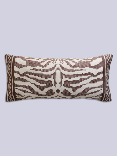 Pure Cotton Abstract Embroidered Bolster Cushion