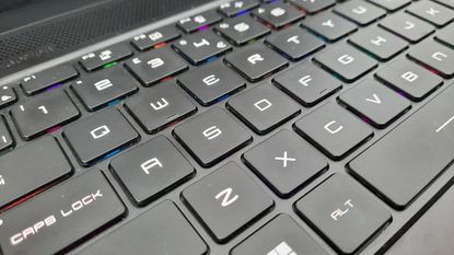 The keyboard of the MSI Stealth GS66 12UGS 
