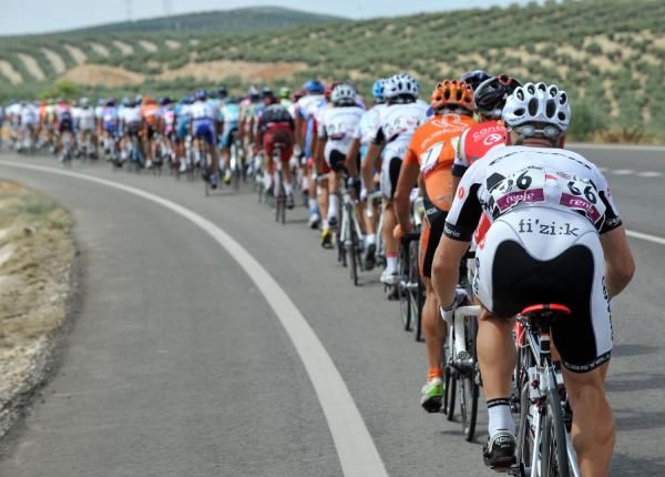 The view from the back of the peloton