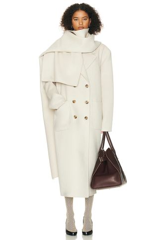 Oversized Coat With Detachable Scarf