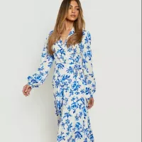 Wrap belted maxi dress, $45.88 (£36) | Boohoo