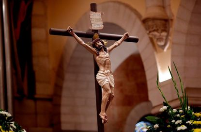 A crucifix in Bethlehem