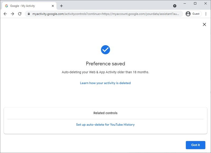 Delete Google Assistant Data Ss