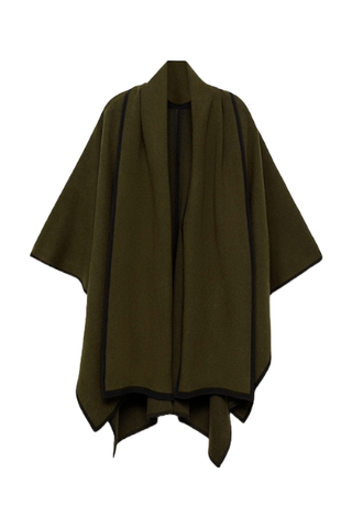 Mango Knitted Cape With Contrasting Trim (Was $180) 