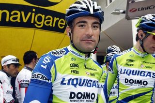 Francesco Chicci (Liquigas-Doimo) at the start of a good day for the Italian