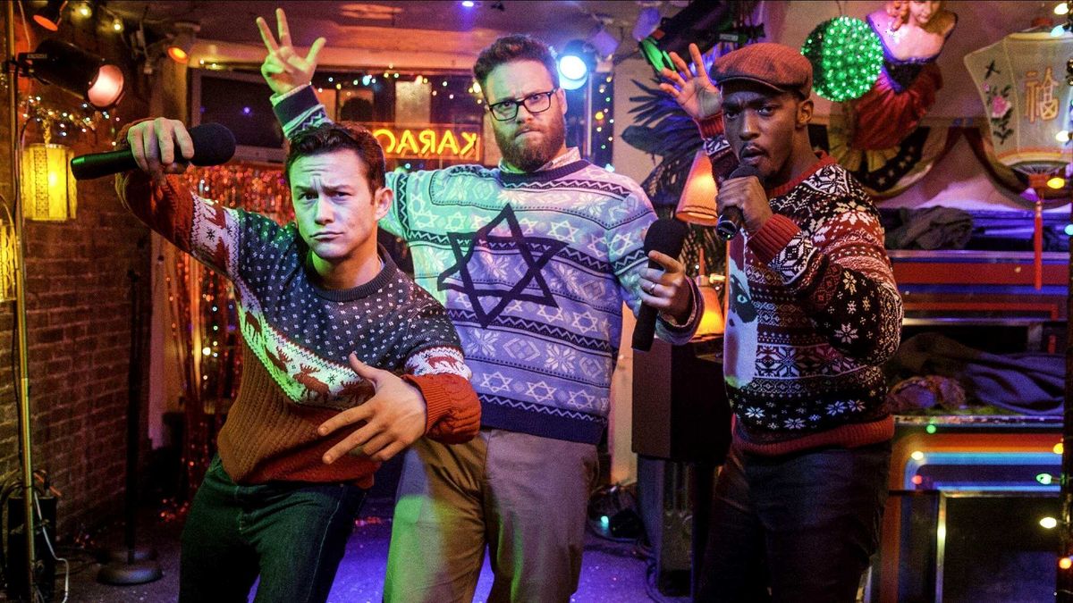 Joseph Gordon-Levitt, Seth Rogen and Anthony Mackie in The Night Before