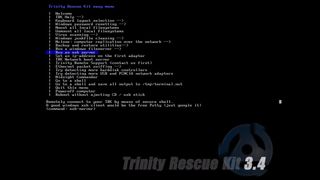 Trinity Rescue Kit's user interface and settings