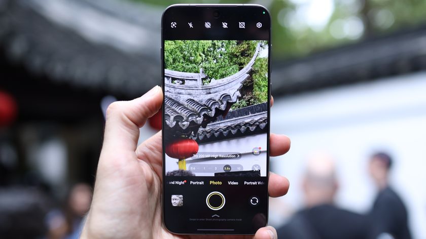 Vivo X300 Pro camera phone held in a hand