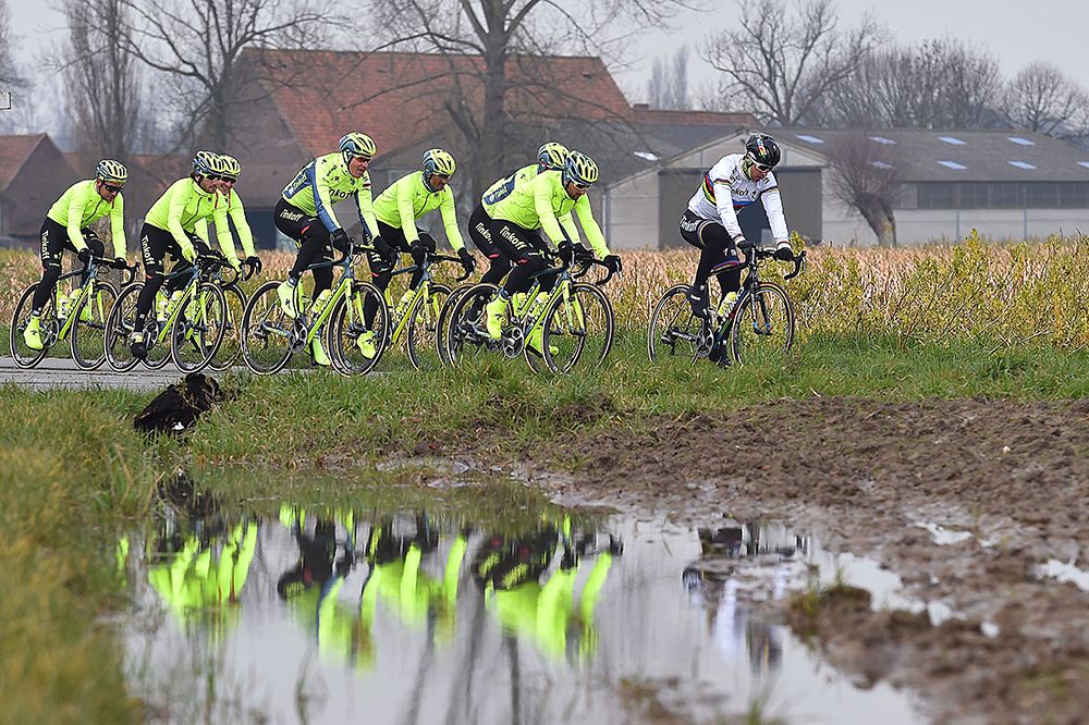 Peter Sagan and his Tinkoff teammates train in Belgium