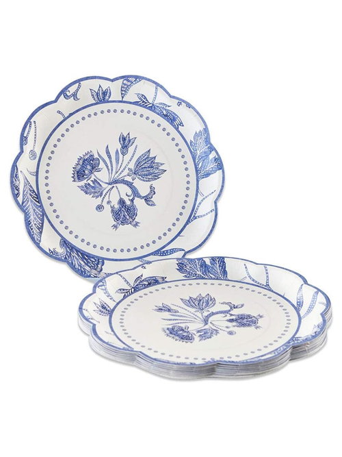 Blue Willow Premium Paper Plates, Set of 16