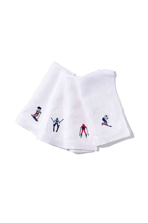 Skier Napkins, Set of 4