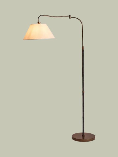 Antique Brass/black Sagano Floor Lamp -