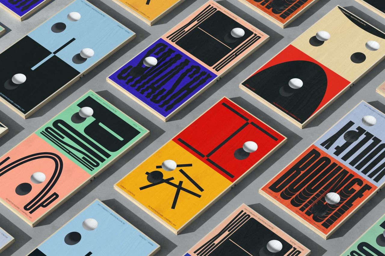 Colourful ping pong table series plays with graphic design | Wallpaper