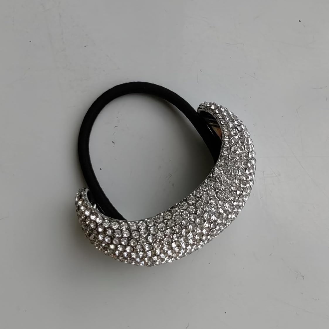 Rpzl Women&#039;s Glossy Arch Pony Bella Cuff (silver, Single) (pave Gold Crystal)