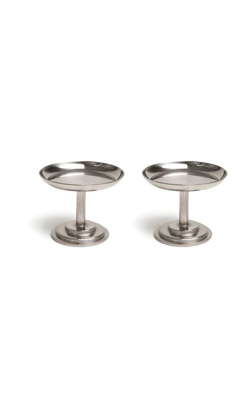 Set-Of-Two Stainless Steel Dessert Stem