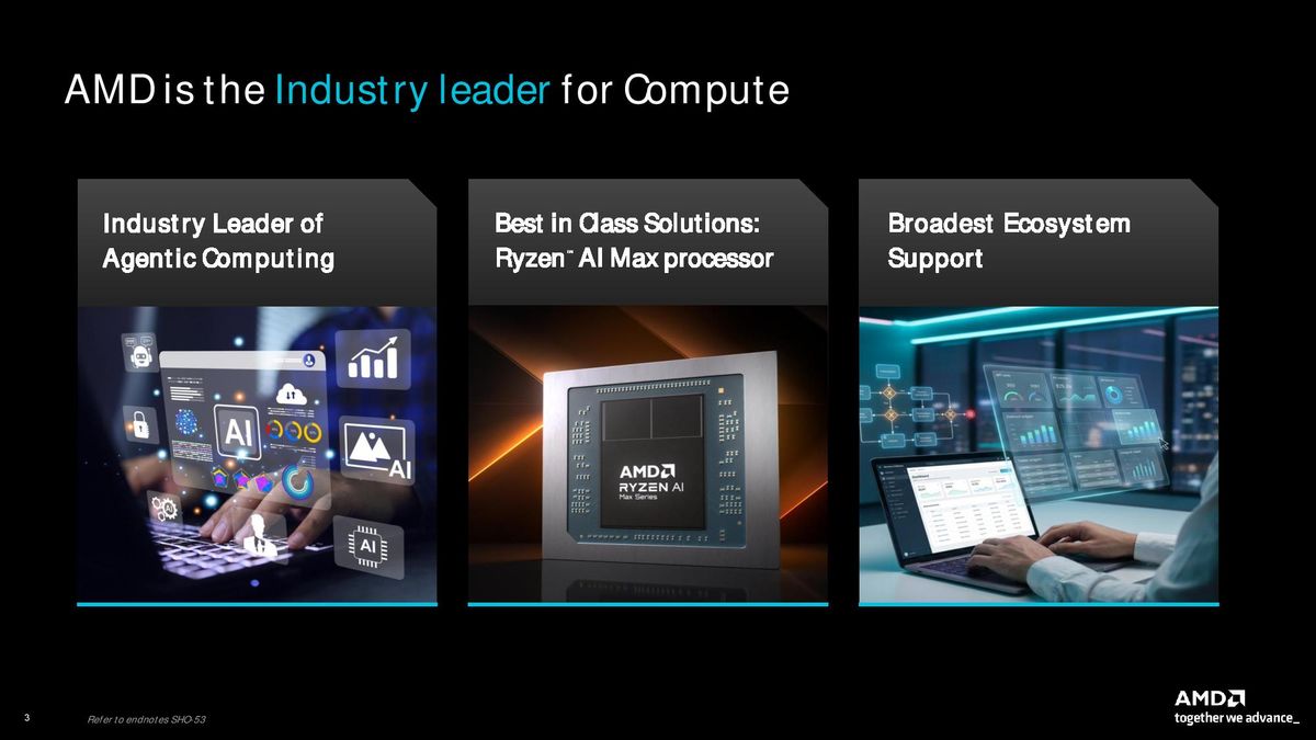 AMD agentic PC presentation.