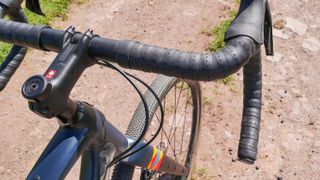 The handlebars of the Trek Checkpoint ALR 5 gravel bike