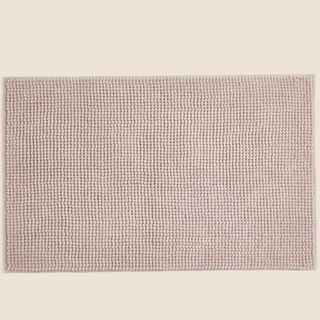 beige bobble bath mat