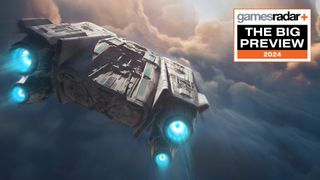 Star Wars Outlaws Trailblazer ship flies through clouds 