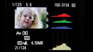 Histogram on back of a DSLR