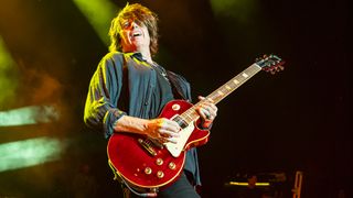 Dean DeLeo of Stone Temple Pilots performs at Michigan Lottery Amphitheatre on September 27, 2019 in Sterling Heights, Michigan