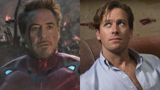Robert Downey Jr in Avengers: endgame and Armie Hammer in Call Me By Your Name