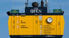 The big yellow leaderboard at The Open
