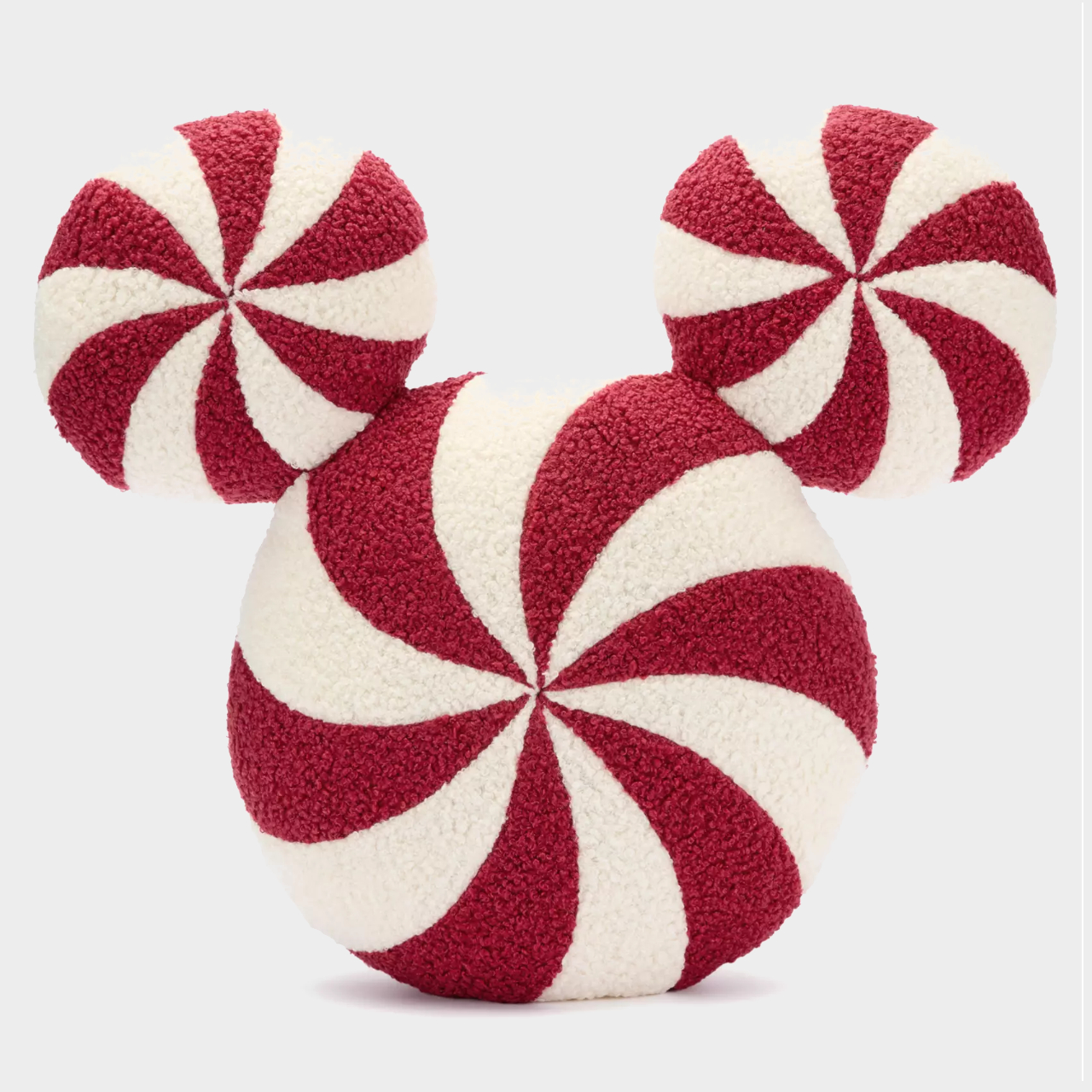 Disney Peppermint Swirl cushion on a plain background