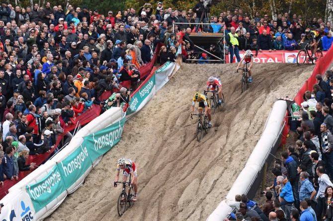 Klaas Vantornout (Sunweb - Napoleon Games Cycling Team) leads on the descent
