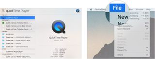 Launch QuickTime, select File