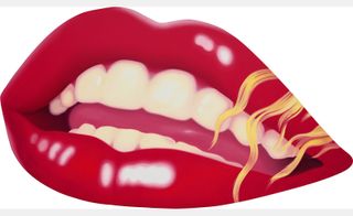 bright images of lips and food