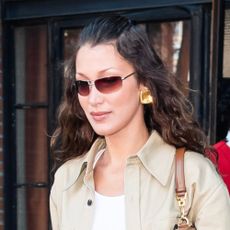 Bella Hadid wearing sunglasses.