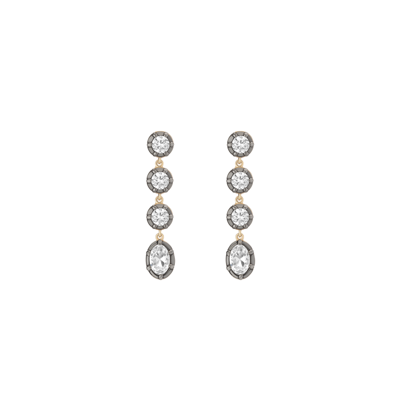 Aurate X Molly Dickson: Georgian Tennis Earrings