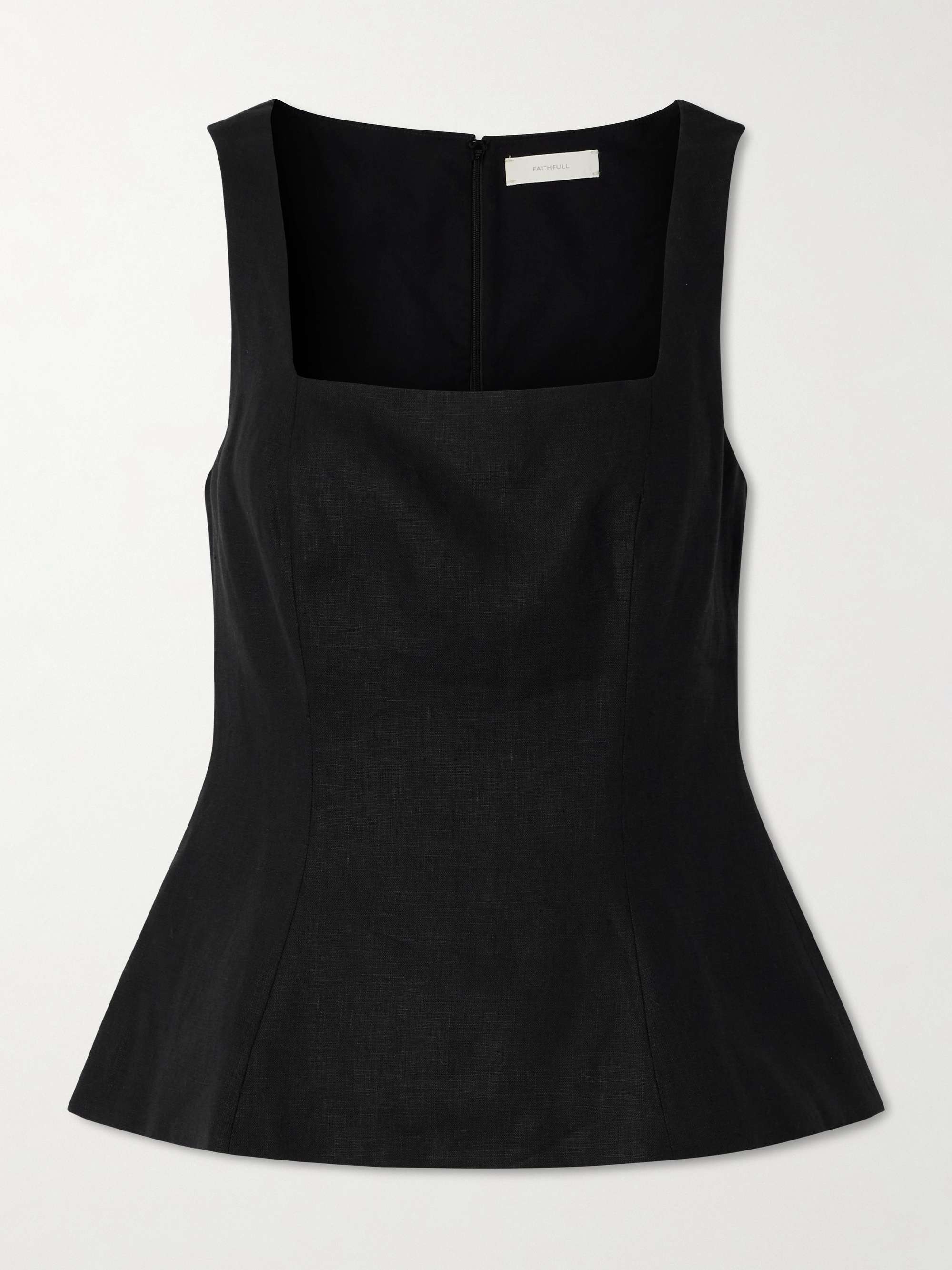 Mina Linen Peplum Top
