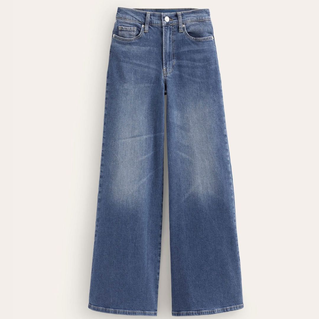 Boden Wide-Leg Jeans in Mid Vintage Blue