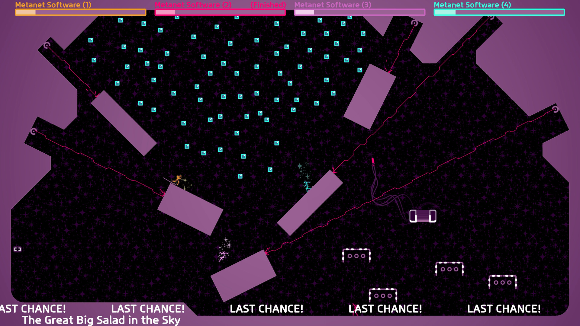 A multiplayer skirmish in N Plus Infinity Times Two