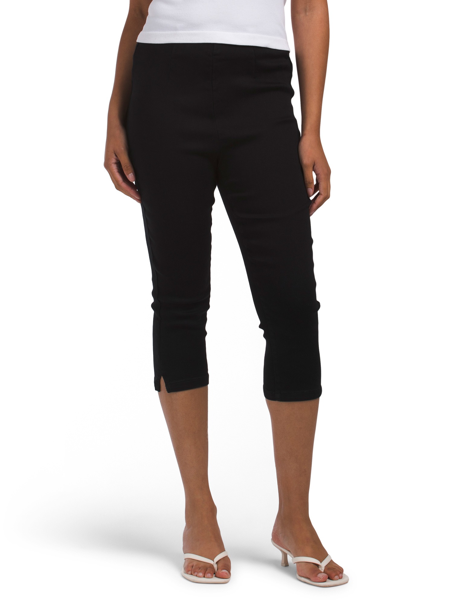 LOVE FIRE, Capri Pants With Slit Cuffs