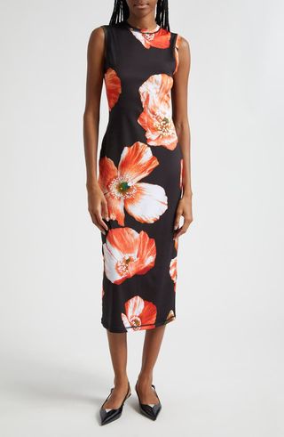 Danya Floral Knit Midi Dress