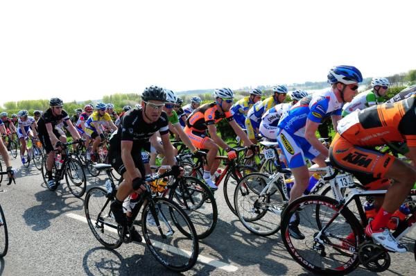 The in form Graham Briggs relaxing in the wheels during the early stages.