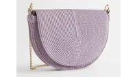 & Other Stories Straw Crossbody Half Moon Bag